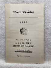 1952 Dance Varieties Mabel Neu Studio of Dancing Program Collingswood NJ Vtg picture