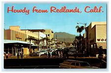 c1960s Howdy from Redlands California CA Unposted Vintage Postcard picture