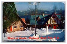 North Pole NY Winter Santa's Workshop Adirondack Mountains Postcard Posted 1959 picture