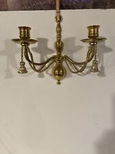 1-Vintage Solid Brass Wall Candle Holder “Thomas Blakemore” Rope Tassels  Sconce picture