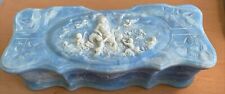 Vintage Genuine Incolay Stone Handcrafted USA  Large Jewelry Trinket Box **read picture