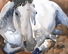 Gray Horse Art Print from Painting | Home Wall Decor | Poster Gifts 11x14 picture