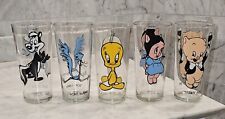 Lot of 5 Vintage 1973 Pepsi Looney Tunes  Collector Series Glasses Warner Bros picture