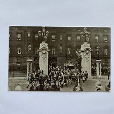 Their Majesties Leaving Buckingham Palace In The State Coach Postcard UNP VTG  picture