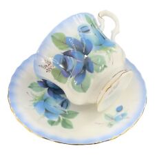 Vintage Royal Albert Porcelain Bone China Teacup And Saucer Set Blue Flowers VTG picture