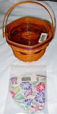 NEW 2000 LONGABERGER MORNING GLORY BASKET WITH LINER & PROTECTOR picture