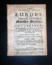 Rare 17th Century King William III Era Pamphlet 1697 London England Newspaper picture