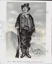 1938 Press Photo Drawing of Billy the Kid, New Mexico's Notorious Outlaw picture