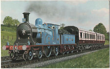Colour Postcard Scottish Region Preserved Caledonian 4-2-2 No. 123 and Coaches picture
