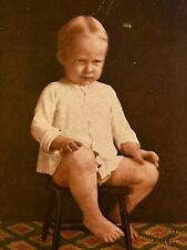 Antique 1909 Ephemera Postcard Humorous Funny Message Naughty Baby Boy Litho SEE picture