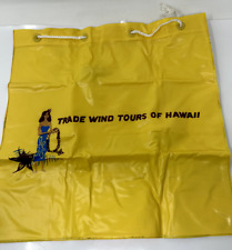 Vintage Tiki Hawaii 7O’s Tote Bag Trade Wind Tours Hula Girl Floral Beach Cooler picture