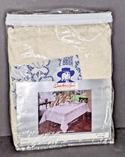 Vintage Quaker Floral Lace Tablecloth GLORIA Natural Oblong 60 x 120 NEW picture