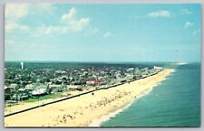 Greetings Rehoboth Beach Delaware Aerial View Shoreline Oceanfront VNG Postcard picture