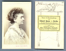 H. Graf, Berlin Soprano Louise Harriers Wippern Vintage CDV Albumen Card  picture