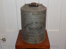 Vintage Valvoline Oil Company Lenox Boston Mass Galvanized Can with Spigot picture
