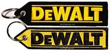 DeWALT Tools as Tough as You Keychain Key Tag Double Sided Embroider FOB Jet Tag picture