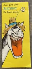 Vintage Hallmark Slim Jims Birthday Card Horse Teeth Turn Into Daisy picture