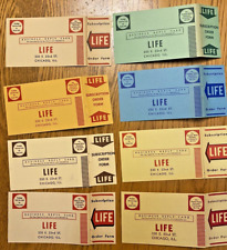 1937 Life Magazine Subscription Order Forms Lot of 8 various colors 6.5x3.5