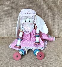 Vintage Lop Eared Bunny Rabbit Button Legs And Arms Shelf Sitter Figurine picture