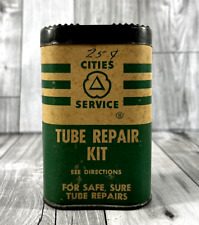 Rare Early Cities Service Tube Repair Kit Can, Patches and Adhesive picture