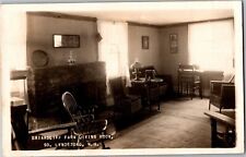 RPPC Interior Briarcliff Farm Living Room So. Lyndeboro NH Vintage Postcard Q06 picture