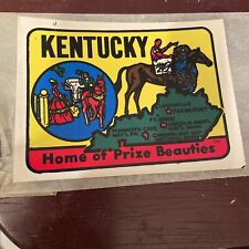 Vintage Water Window Decal Sticker Kentucky New 1950’s picture