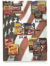 print ad M&M PATRIOT party mix  2023 mms M&M's candy magazine page July 4th picture