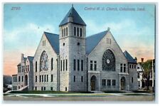 1914 Central ME Church Scene Street Oskaloosa Iowa IA Posted Antique Postcard picture