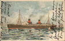 A/s Lessieux Steamer Steamship La Lorraine 1904 Cancel Vintage Postcard picture