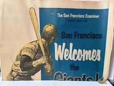 The San Francisco Examiner 1958 S.F. Welcomes The Giants picture