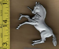 TWO RAMPANT COLT FIREARMS 2'' MEDALLION PINS PEWTER FINISH NEW CONDITION picture