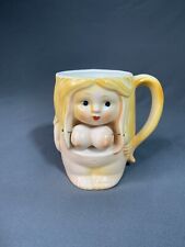 Vintage 1970’s SMITH WESTERN Japan Woman Lady Bouncing Boobs Figural Mug Cup picture
