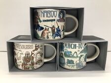 2022 Starbucks Disney Star Wars Been There Mug Set Naboo Nevarro Ahch-To  NEW picture