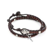 Ladder Design Brown Wooden Beads Wrap Around Rosary Bracelet picture