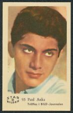 1963 PAUL ANKA TV & MUSIC STARS DUTCH GUM CARD STAR BILDER D #93 EX picture
