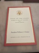 US President Bill Clinton January 27, 2000 State of the Union Program/Pamphlet picture