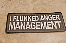 I flunked Anger Management /Motorcycle patch/Harley/Great on leather Jackets picture