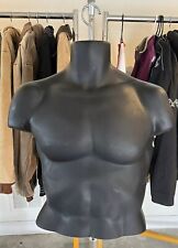 Male Mannequin Form & Hanger, Body Dress Torso Display Men T-Shirt - BLACK picture