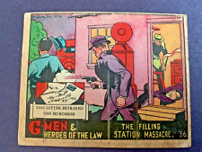 1936 Gum. G-Men Heroes of The Law. Card # 36 The Filling Station..... picture