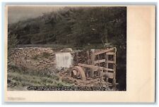 c1905 Old Mill Dam Water Wheel Kenoza Lake Sullivan Co New York Vintage Postcard picture