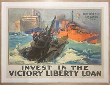 1918 They Kept The Sea Lanes Open Victory Liberty Loan Leon Alaric Shafer Poster picture
