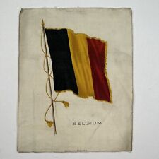 Antique c1910 Belgium Flag Large 9x7 Nebo Tobacco Silk Factory 7 5th Dist NJ picture