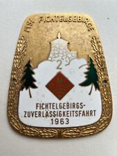 Badge auto car German Rally #693 1963 DMV Fichtelgebirge Zuverlassigkeitsfahrt picture