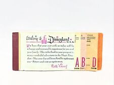Vintage Disneyland 1964 Ticket Book /Child Main Gate Admission Book  F527263 picture