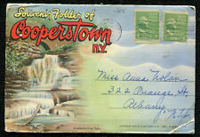 Cooperstown New York Linen Postcard Folder 1940s  PF61 picture