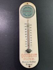 Antique Original Russell-Miller Occident Milling Flour Working Thermometer Sign picture