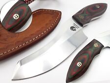 RARE CUSTOM HANDMADE SHARP HUNTING TACTICAL  KNIFE WITH MICARTA HANDLE picture