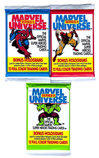 MARVEL UNIVERSE SERIES II 3 SEALED PACKS ALL VARIATIONS IMPEL 1991 picture