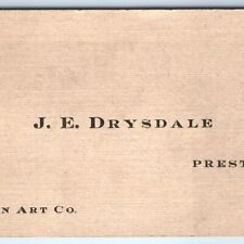 c1910s Preston, Iowa Clinton Art Co. Business Trade Card J.E. Drysdale IA C49 picture