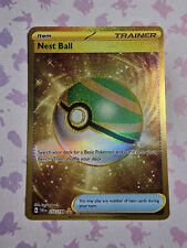 Pokemon TCG - Nest Ball  - Scarlet & Violet - Gold Secret Rare - 255/198 picture